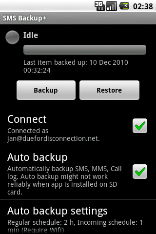 How To Backup Your Android Phone To The Cloud - SMS Backup + Screenshot