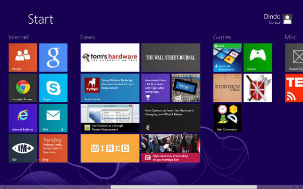 Windows 8 Live Tiles