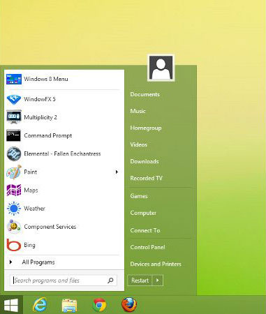 Windows 8 Start Menu